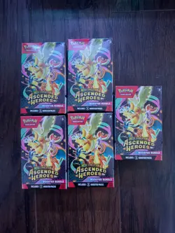 Pokemon Mega Evolutions Ascended Heroes Booster Bundle LOT OF 5 Bundles New - Image 1