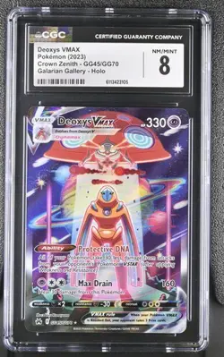 CGC 8 DEOXYS VMAX GG45 CROWN ZENITH SWORD & SHIELD POKEMON - Image 1