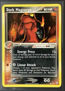 Dark Magcargo 38/109 Pokemon Team Rocket Returns regular nonholo card LP - Image 1