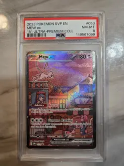 Pokemon TCG Mewtwo & Mew EX Combo Scarlet/Violet 151 Ultra Rare PSA 8 - Image 1