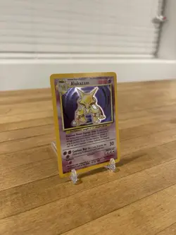 Base Set Unlimited Alakazam Holo 001/102 LP Light Play Pokemon TCG - Image 2