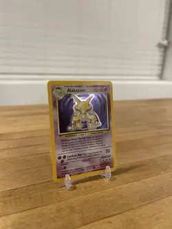 Base Set Unlimited Alakazam Holo 001/102 LP Light Play Pokemon TCG - Image 3