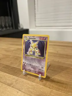 Base Set Unlimited Alakazam Holo 001/102 LP Light Play Pokemon TCG - Image 4