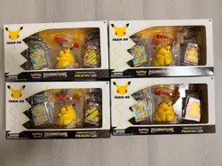 Pokemon TCG Celebrations Pikachu VMAX Premium Figure Collection Box X4 LOT - Image 1