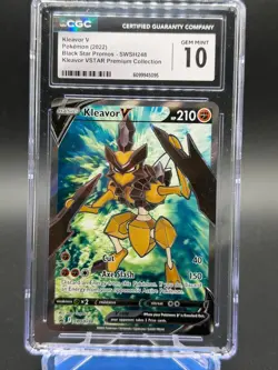 Pokemon 2022 Full Art Black Star Promos Kleavor V SWSH248 CGC Gem Mint 10 - Image 1