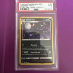 2021 Pokemon Umbreon Holo Evolving Skies SWSH129 Black Star Promo PSA 9 - Image 1