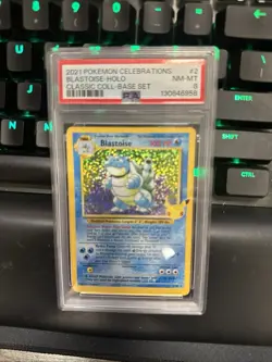 Pokemon 2021 Celebrations Blastoise Holo Classic Collection Base Set #2 PSA 8 - Image 1