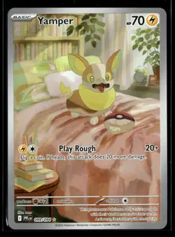 Yamper 099/094 Illustration Rare Phantasmal Flames Pokemon NM/M - Image 1