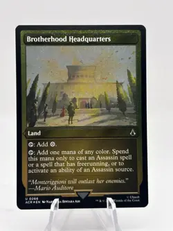 Brotherhood Headquarters 0266 Etched Foil Assassin's Creed ACR MTG NM - Image 1