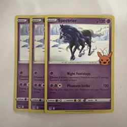 (3)Pokemon Spectrier 081/196 2023 Trick or Trade Halloween Trick Treat Holo Rare - Image 1