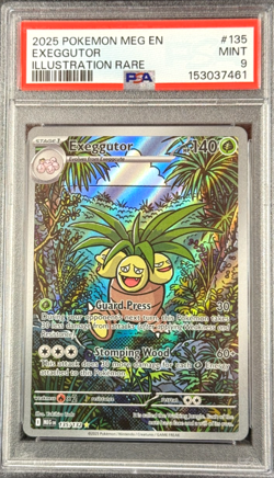 2025 POKEMON MEGA EVOLUTION EN EXEGGUTOR ILLUSTRATION RARE #135 MINT 💎 PSA 9 - Image 1