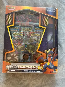 New Damaged Box Pokemon MEGA Garchomp EX Premium Collection FREE Shipping! - Image 1