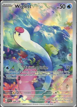Wiglett SV01: Scarlet & Violet Base Set 206/198 Illustration Rare NM Pokemon - Image 1