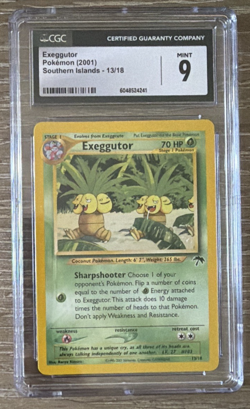 2001 Pokemon Exeggutor Non Holo Southern Islands Promo 13/18 - CGC 9 Mint WOTC - Image 1