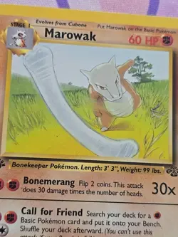 1999 WOTC Pokemon Jungle 1st Edition Marowak 39/64 MP - Image 2