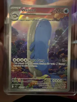 Pokemon Wailord Illustration Rare Full Art Holo 162/159 SV09 240HP Hydro Pump - Image 2