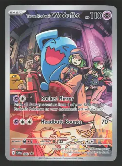 Team Rocket's Wobbuffet 203 Pokemon Scarlet & Violet Promo NM - Image 1