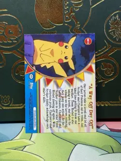 Pokemon Topps "A Way Off Day Off" OR15 Orange Islands Blue Logo NM - Image 2