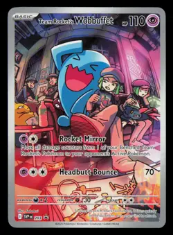 Team Rocket's Wobbuffet 203 Holo Promo Scarlet & Violet Promo Pokemon NM - Image 1