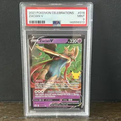 2021 Pokemon TCG Celebrations Zacian V 016/025 PSA 9 - Image 1