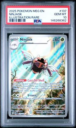 2025 POKEMON MEG EN-MEGA EVOLUTION ILLUSTRATION RARE #137 NINJASK PSA 10 - Image 1