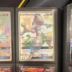 Mewtwo GX SV59/SV94 Hidden Fates Shiny Vault Full Art Holo GX Rare 2019 Pokemon - Image 1