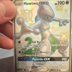Mewtwo GX SV59/SV94 Hidden Fates Shiny Vault Full Art Holo GX Rare 2019 Pokemon - Image 2
