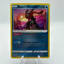 Pokemon TCG Radiant Greninja Sword & Shield Astral Radiance Holo 046/189 QTY - Image 1