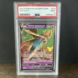 2021 Pokemon TCG Celebrations Zacian V 016/025 PSA 9 - Image 1