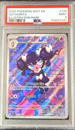 2025 POKEMON WHITE FLARE EN GOTHORITA ILLUSTRATION RARE #125 MINT 💎 PSA 9 - Image 1