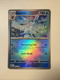 Pokemon TCG Prismatic Evolutions #025/131 Glaceon Master Ball Pattern - Image 1