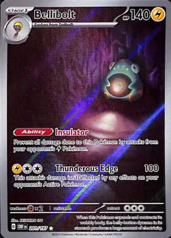 Pokemon TCG Bellibolt 201/197 Obsidian Flames Full Art Holo NM - Image 1