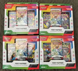 *Lot of 4* Pokemon TCG First Partner Illustration Collection Series 1 New Sealed - Image 1