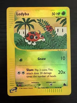 2003 Pokemon TCG Skyridge Ledyba 73/144 Reverse Holo NM - Image 1