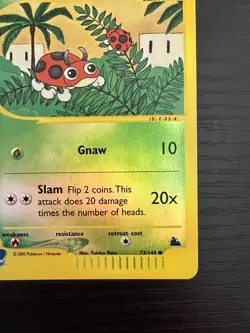 2003 Pokemon TCG Skyridge Ledyba 73/144 Reverse Holo NM - Image 5