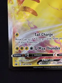 Pokemon TCG Sword & Shield Black Star Promo Pikachu VMAX SWSH286 NM - Image 5