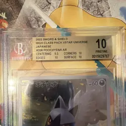 Pokemon Poochyena Art Rare Holo 208/172 S12a VSTAR Universe Beckett 10 Japanese - Image 2