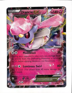 Damaged Diancie EX - XY43 - Mega Diancie EX Premium Collection Promo Pokemon XY - Image 1