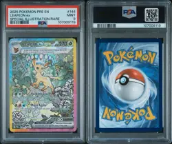 2025 POKEMON PRE EN-PRISMATIC EVOLUTIONS SAR Alt Full Art #144 LEAFEON EX PSA 9 - Image 3
