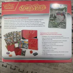 Scarlet and Violet Base Set Pokemon Center Exclusive ETB Koraidon SLIGHT DAMAGE - Image 2