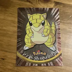 1999 Pokemon Topps #27 Sandshrew TV Animation Edition Holo Foil Series 1 - Image 1