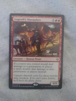 MTG Angrath's Marauders - NM/LP pre release foil Ixalan 9-2017 - Image 1