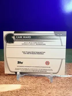 2025-26 Topps Bowman Basketball Cam Ward 1st Paper Base Auto #PA-CW - Image 2