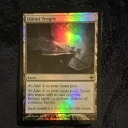Magic: The Gathering (MTG) Eldrazi Temple Foil Land Card, Rise of the Eldrazi - Image 1