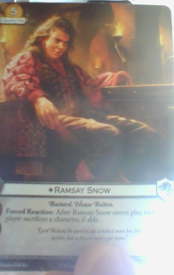 A Game Of Thrones 2.0 LCG Ramsay Snow Official FFG Alt Art Card - Image 1