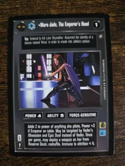 Star Wars Decipher CCG Mara Jade, The Emperor's Hand Card - English - Image 1