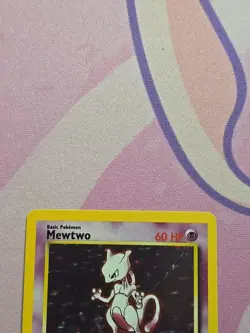 Mewtwo Holo 10/102 Base Set Unlimited Rare Pokemon Card LP+ CLEAN HOLO - Image 4