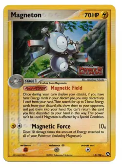Pokemon Card: Magneton REVERSE HOLO 16/108 EX Power Keepers Set Rare! EX - Image 1