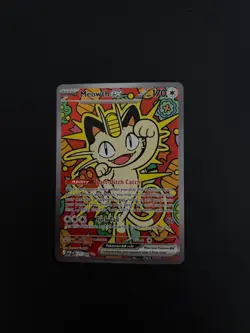 Pokemon TCG Meowth EX SIR Full Art Holo Rare Card 121/088 Perfect Order - Image 1