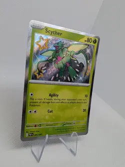 Scyther 095/091 Sv: Paldean Fates Shiny Rare Holo Pokemon Tcg Card - NM - Image 2